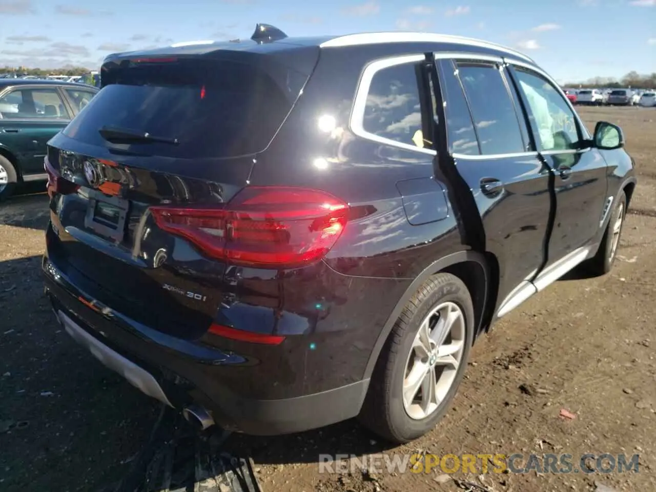 4 fotografías del automóvil dañado 5UXTY5C09M9F50587 BMW X3 2021