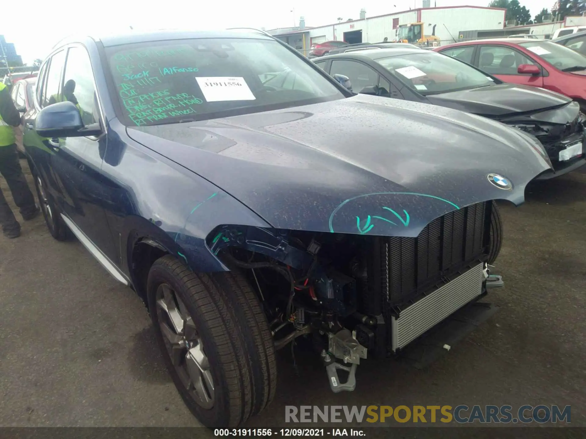 1 fotografías del automóvil dañado 5UXTY5C09M9G67506 BMW X3 2021