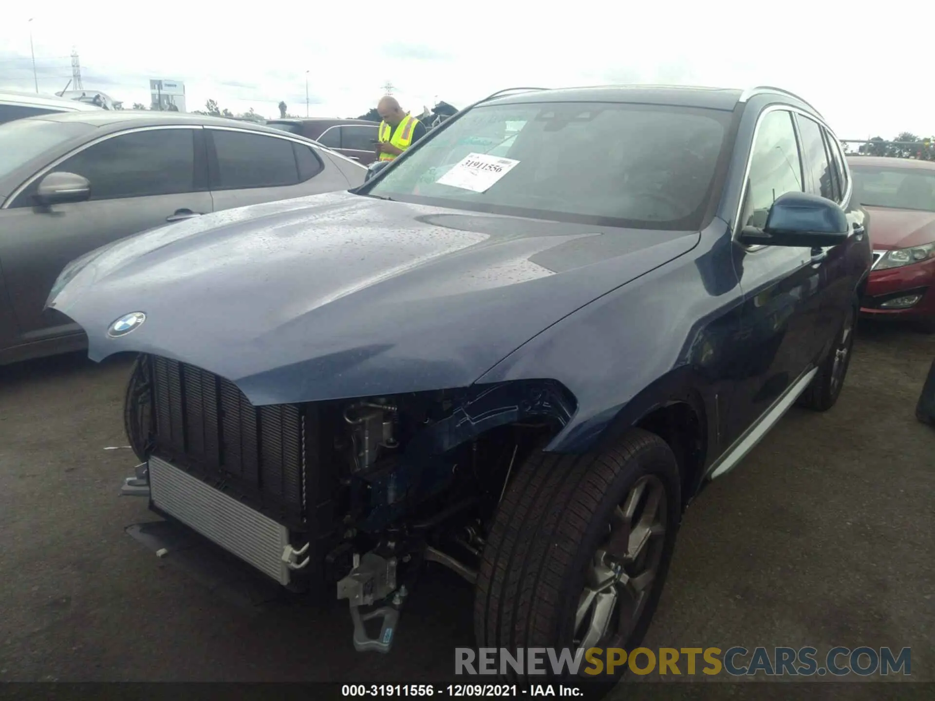 2 fotografías del automóvil dañado 5UXTY5C09M9G67506 BMW X3 2021