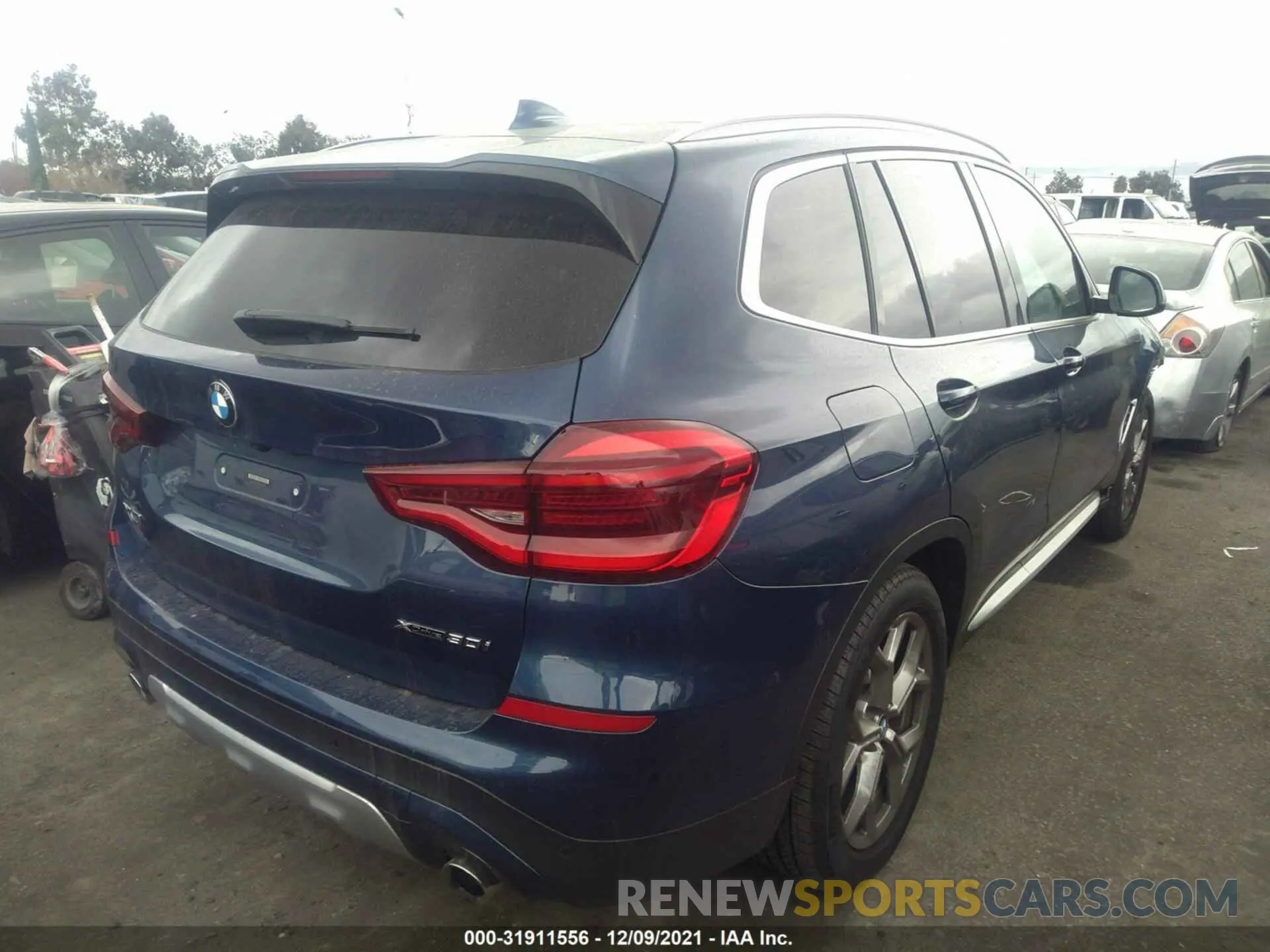 4 fotografías del automóvil dañado 5UXTY5C09M9G67506 BMW X3 2021