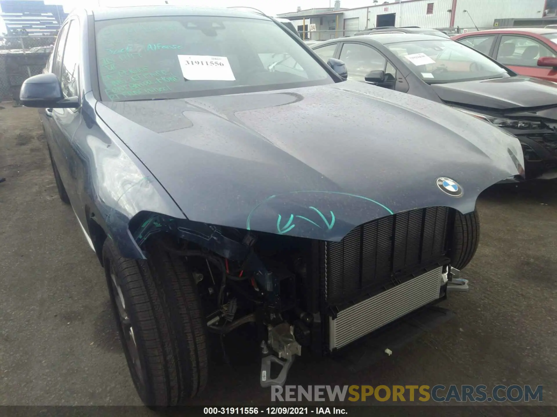 6 fotografías del automóvil dañado 5UXTY5C09M9G67506 BMW X3 2021