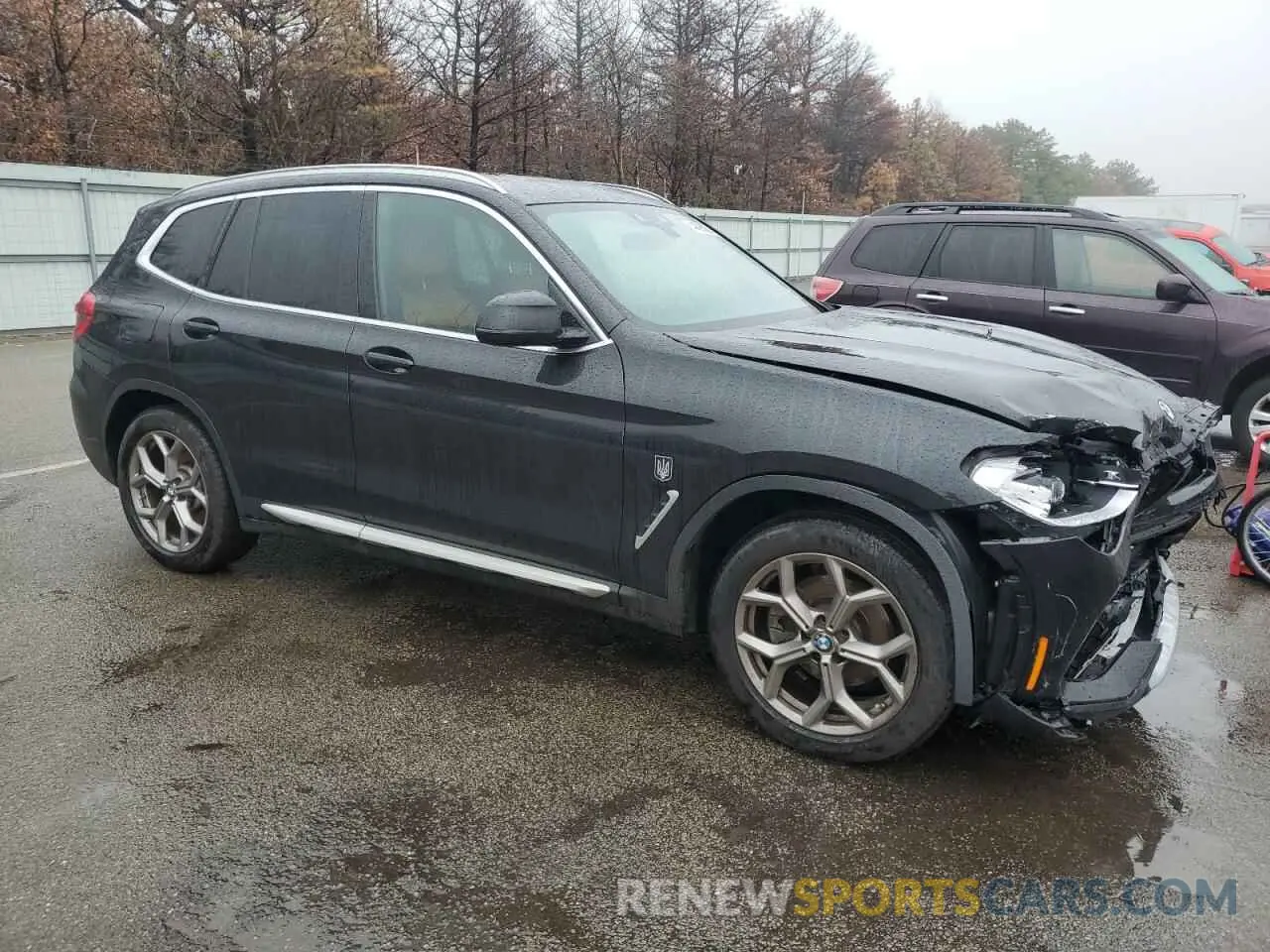 4 fotografías del automóvil dañado 5UXTY5C0XM9F26203 BMW X3 2021