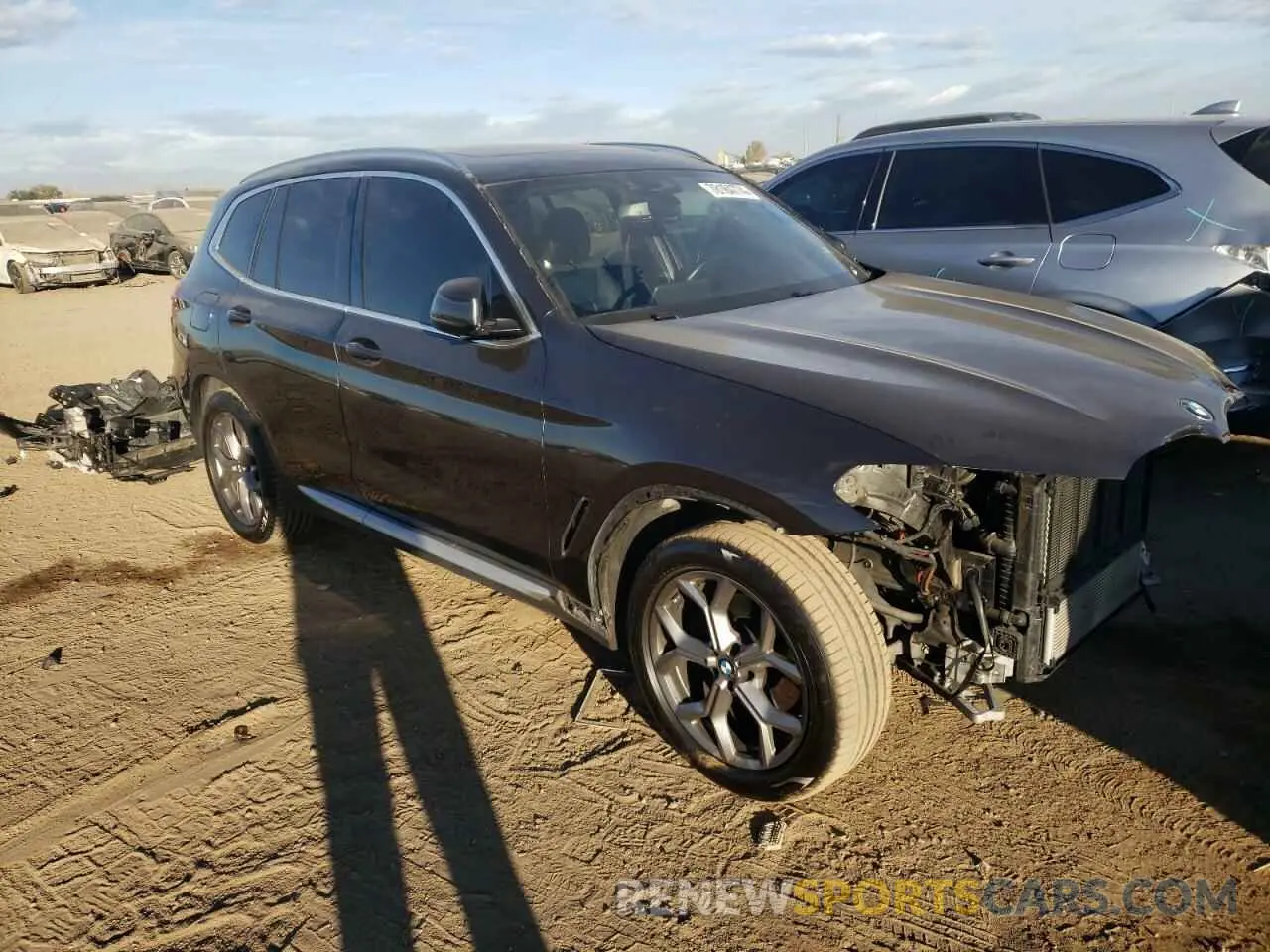 4 fotografías del automóvil dañado 5UXTY5C0XM9F82724 BMW X3 2021