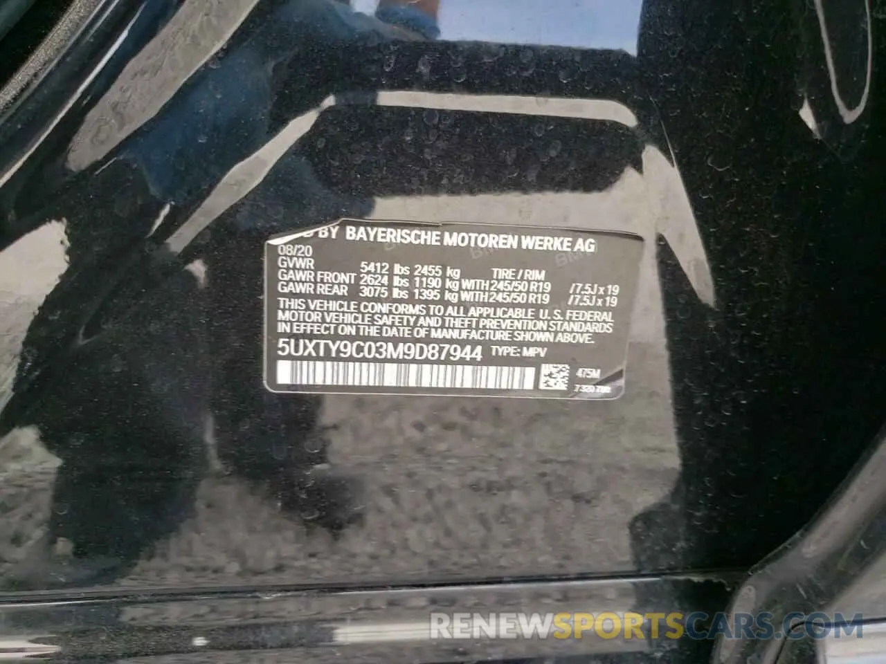 15 fotografías del automóvil dañado 5UXTY9C03M9D87944 BMW X3 2021