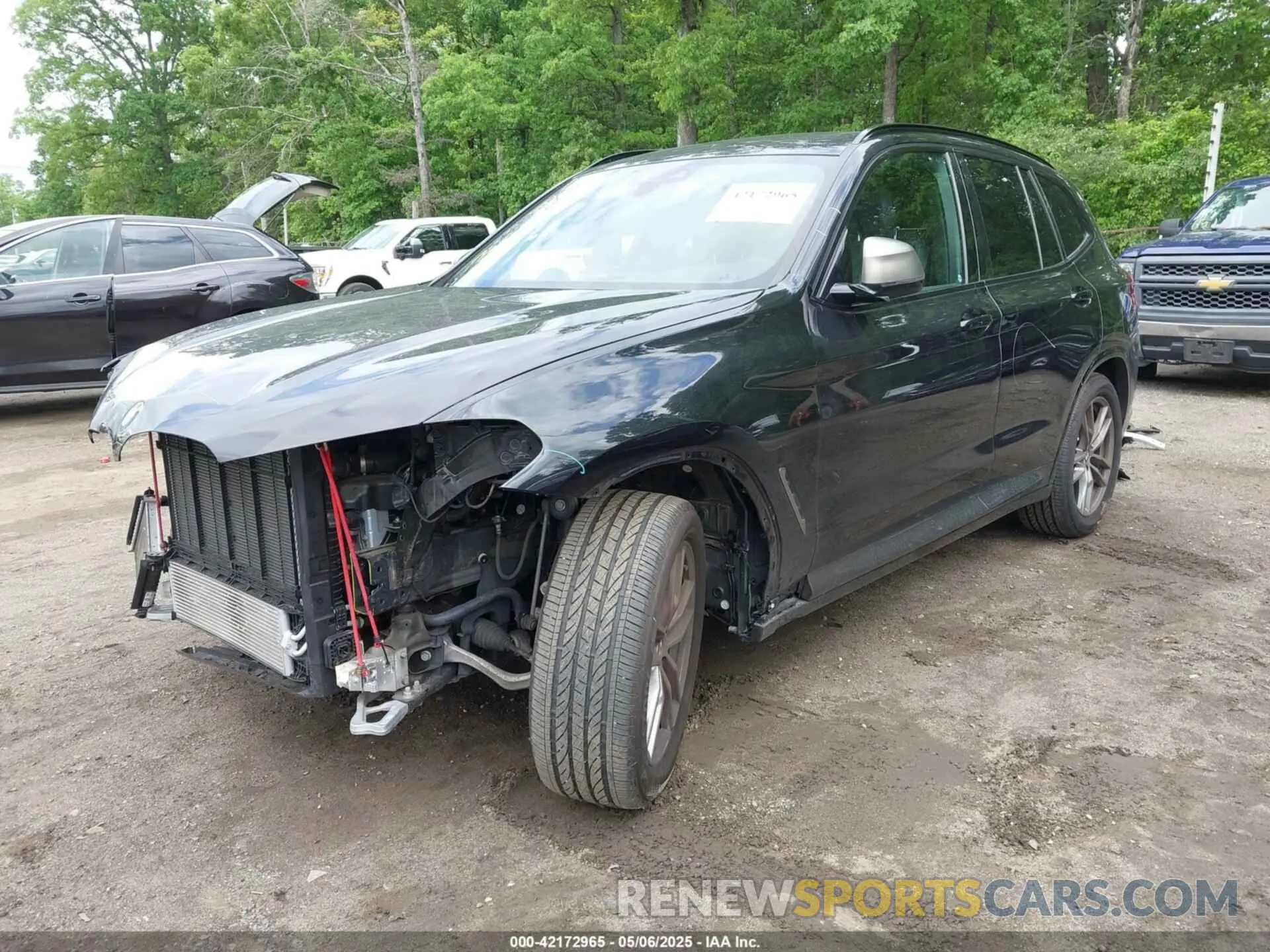 2 fotografías del automóvil dañado 5UXTY9C04M9E07540 BMW X3 2021