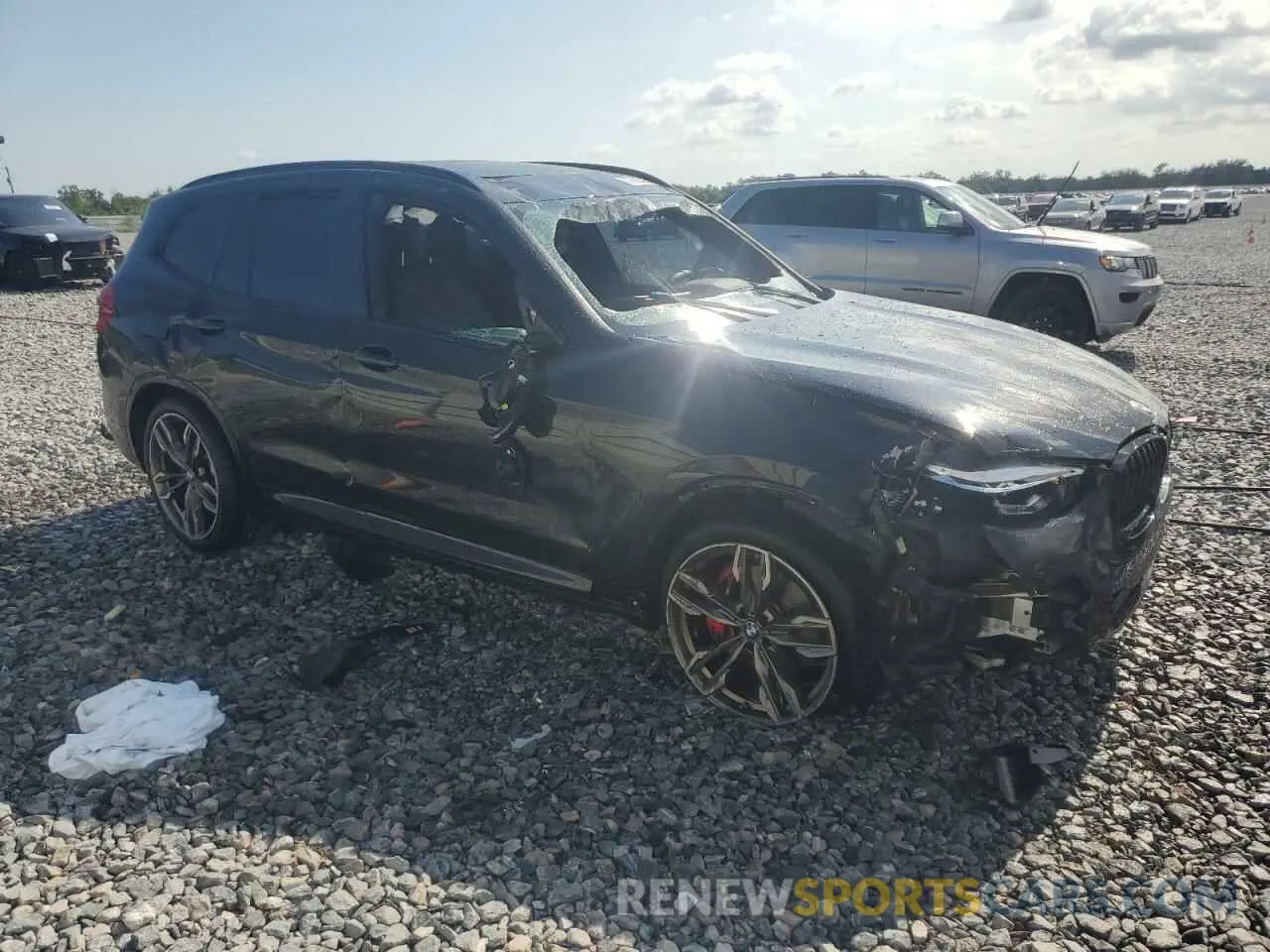 4 fotografías del automóvil dañado 5UXTY9C04M9F93273 BMW X3 2021