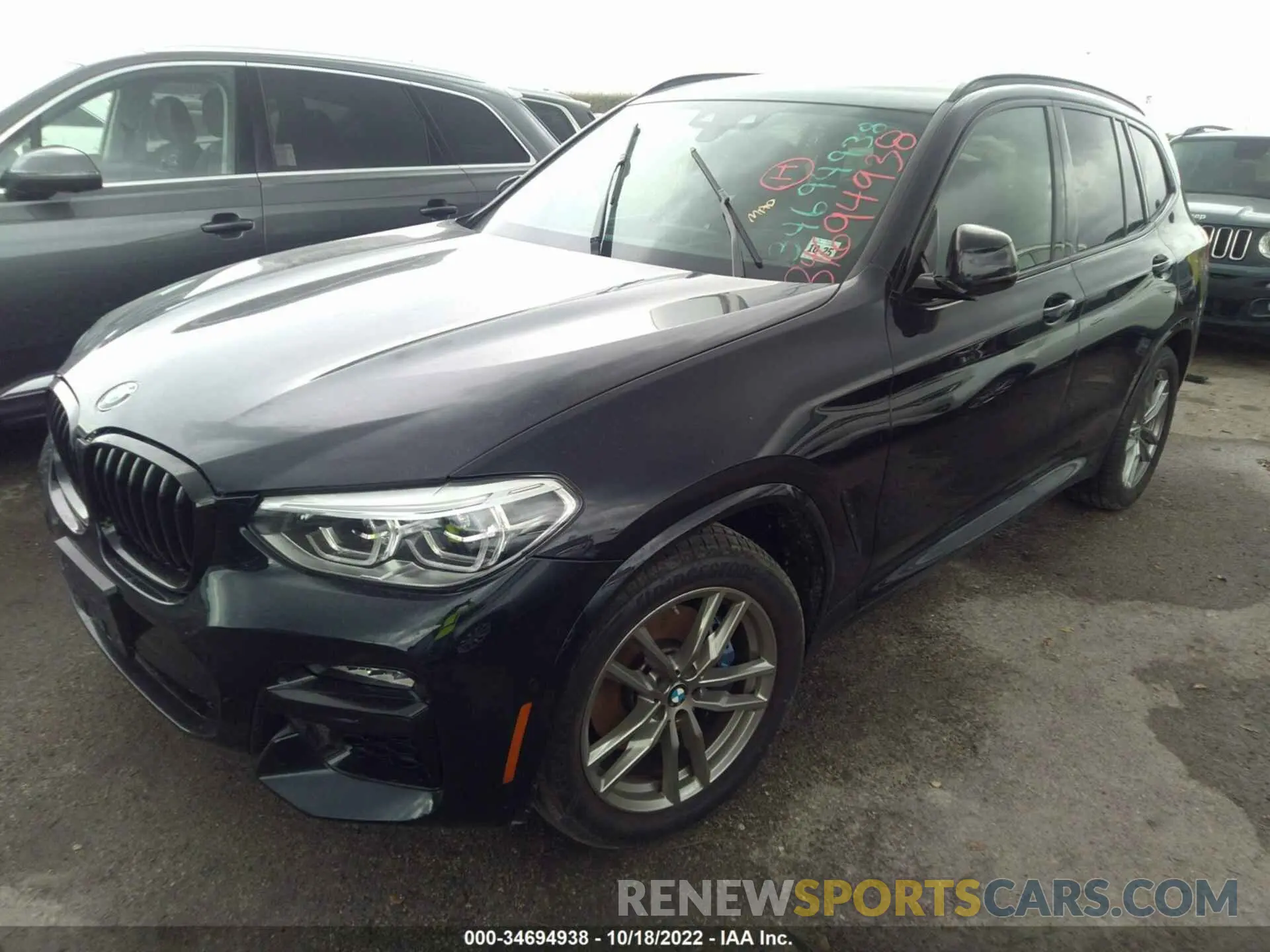 2 fotografías del automóvil dañado 5UXTY9C06M9E63365 BMW X3 2021