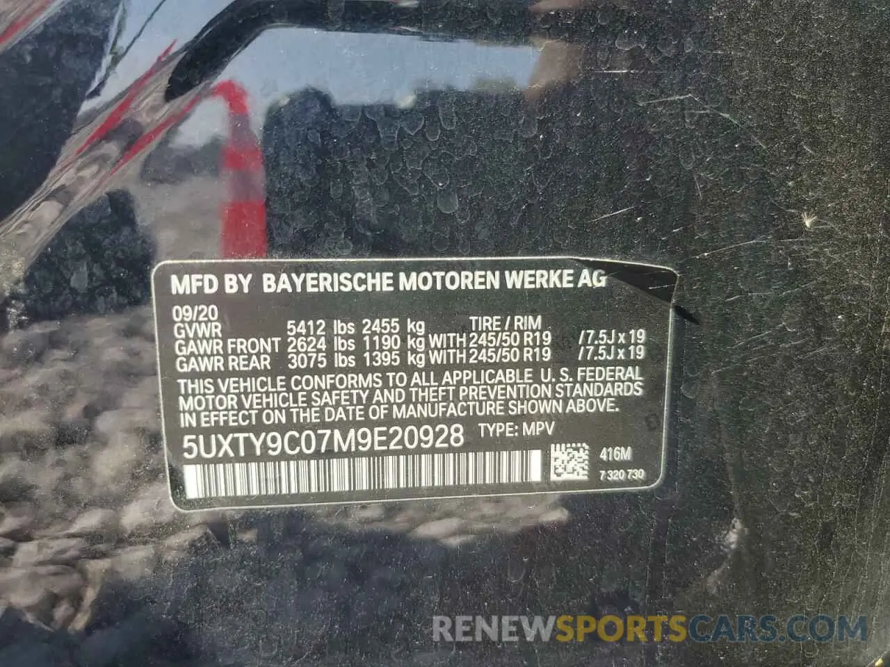 14 fotografías del automóvil dañado 5UXTY9C07M9E20928 BMW X3 2021