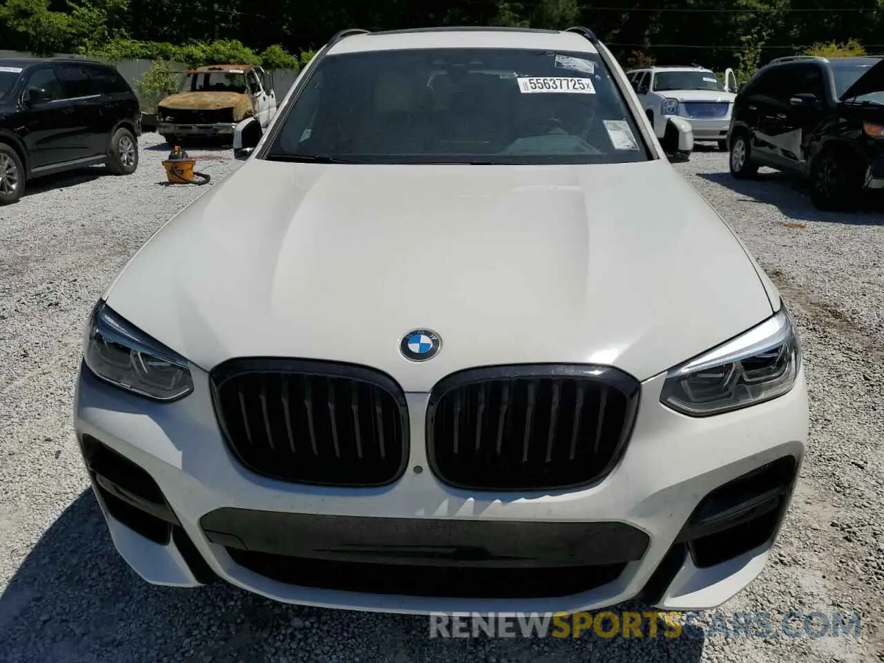 5 fotografías del automóvil dañado 5UXTY9C08M9H43918 BMW X3 2021