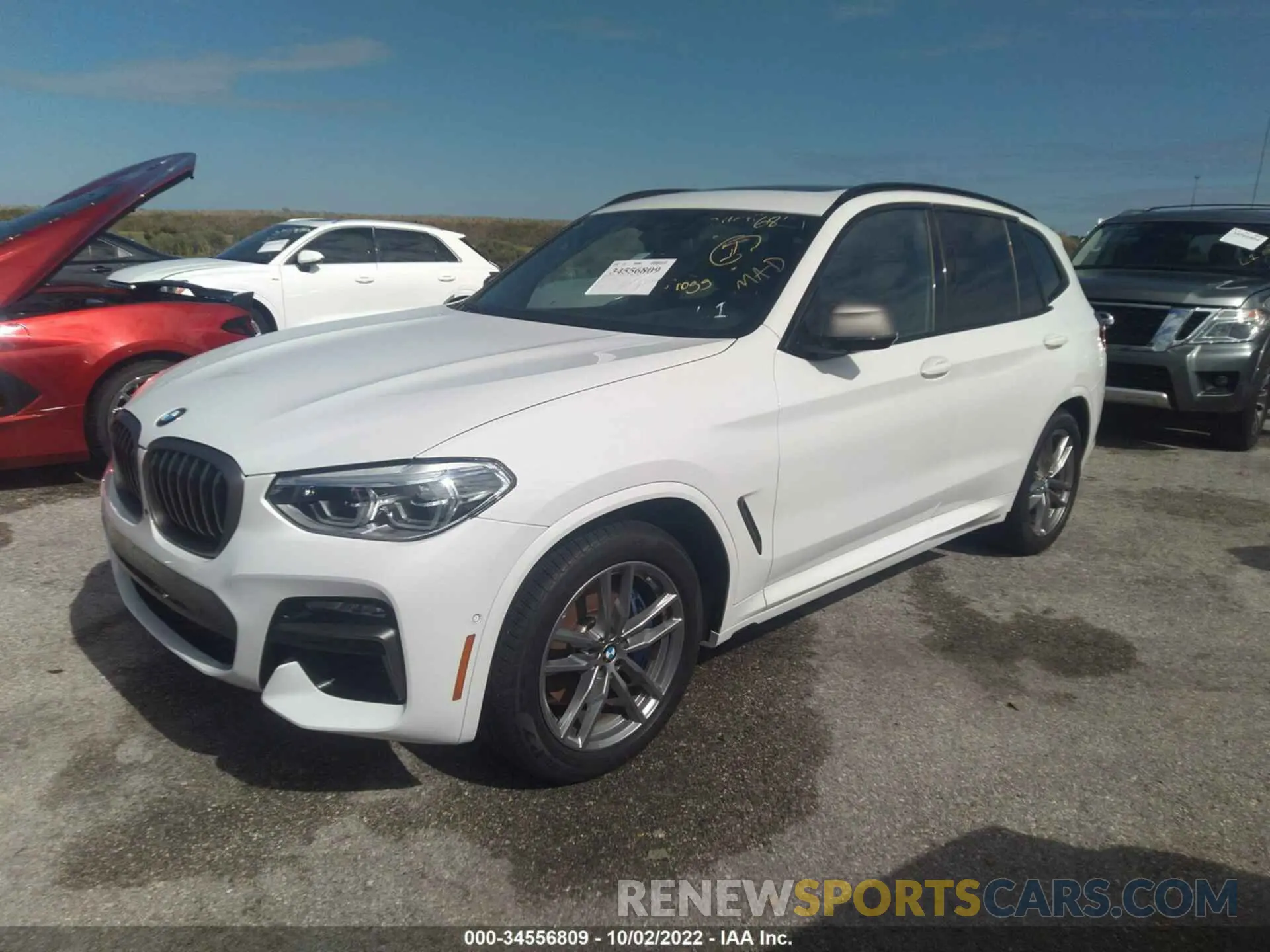 2 fotografías del automóvil dañado 5UXTY9C0XM9G88775 BMW X3 2021