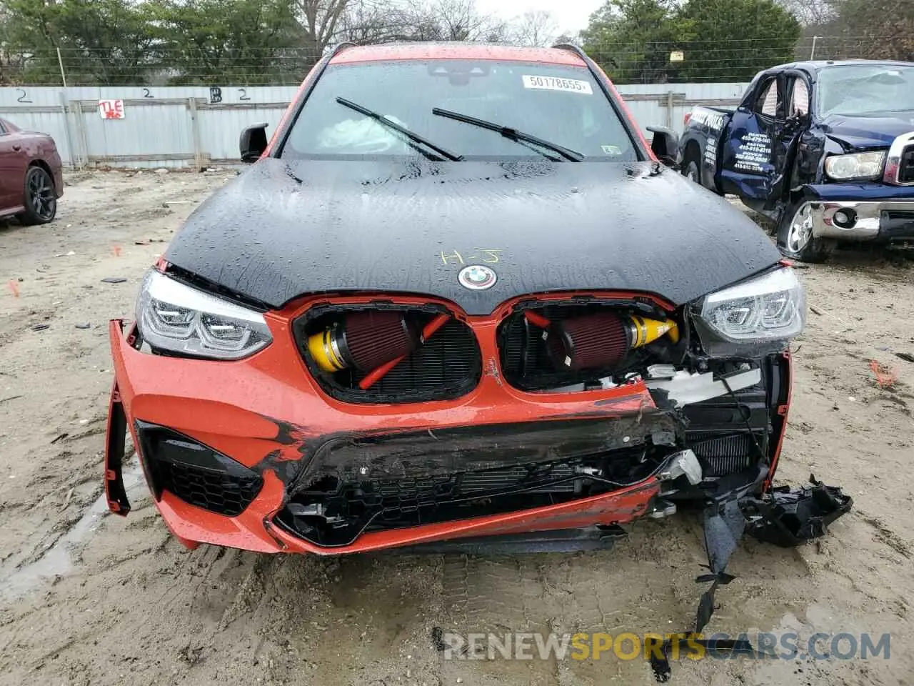 5 fotografías del automóvil dañado 5YMTS0C05M9H64439 BMW X3 2021