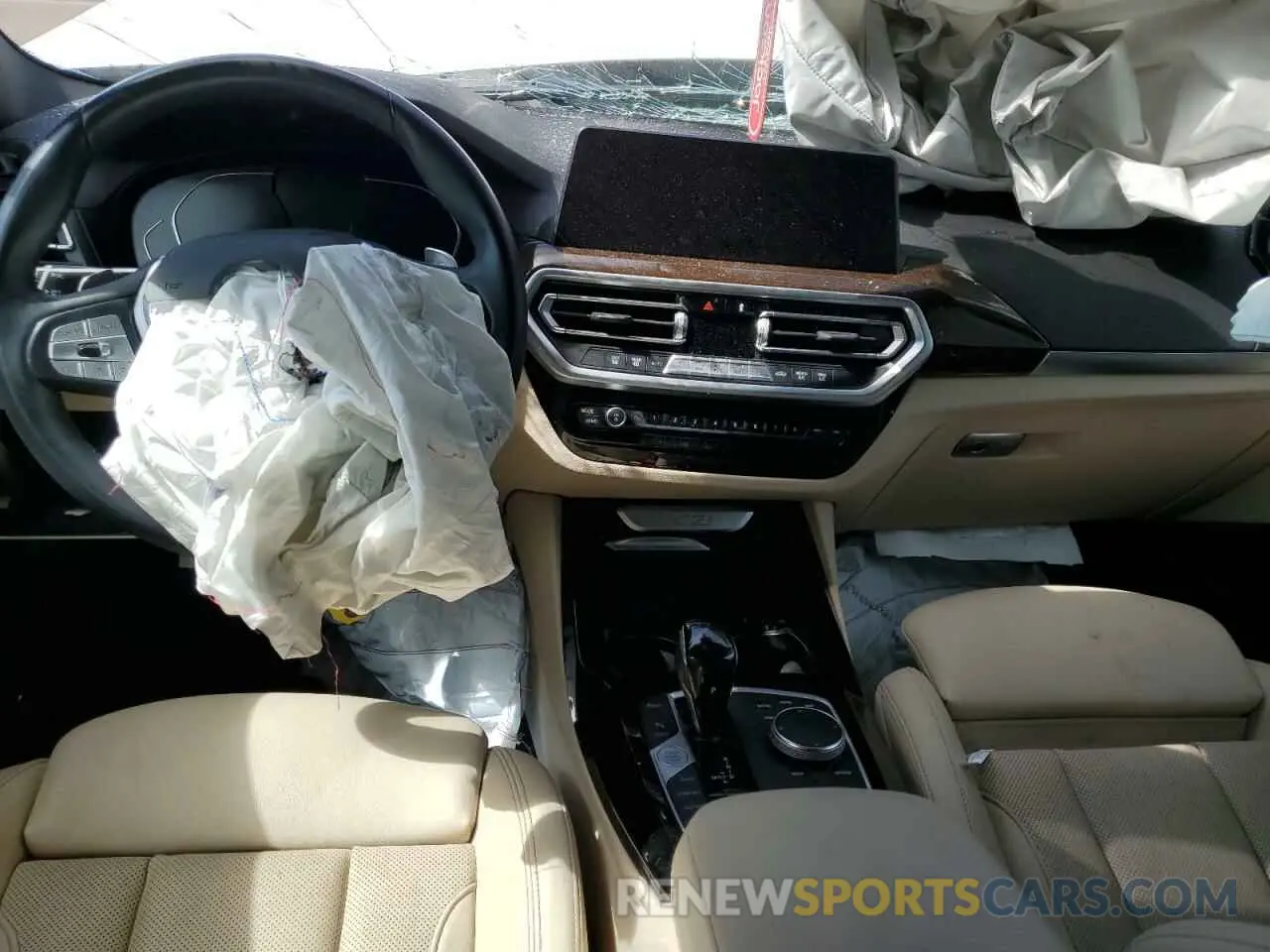 8 fotografías del automóvil dañado 5UX43DP00N9M32630 BMW X3 2022
