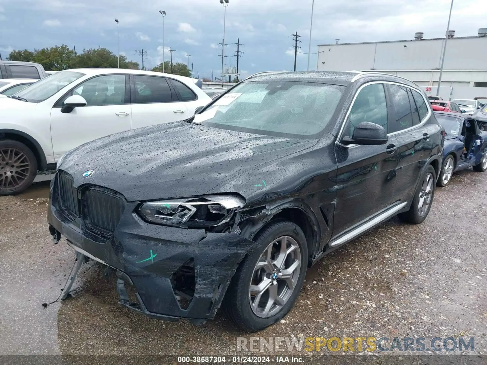 2 fotografías del automóvil dañado 5UX43DP00N9N29178 BMW X3 2022