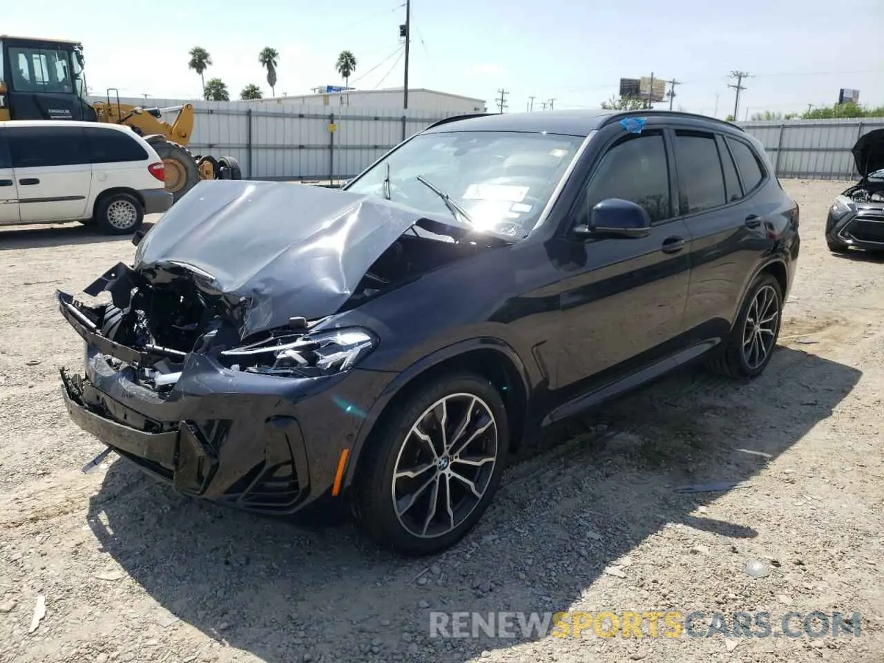 2 fotografías del automóvil dañado 5UX43DP01N9J62050 BMW X3 2022