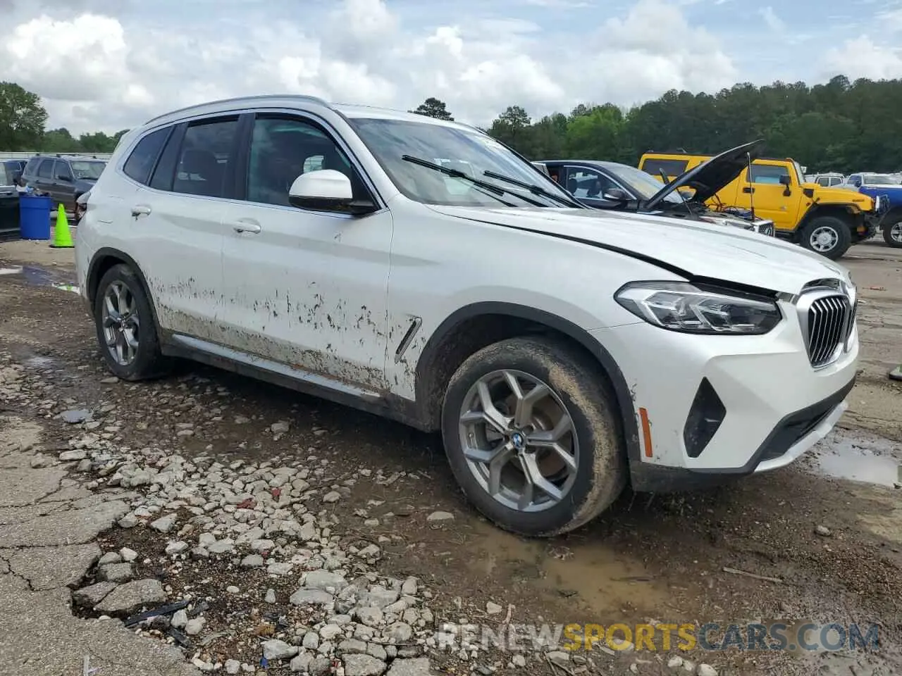 4 fotografías del automóvil dañado 5UX43DP01N9M92660 BMW X3 2022