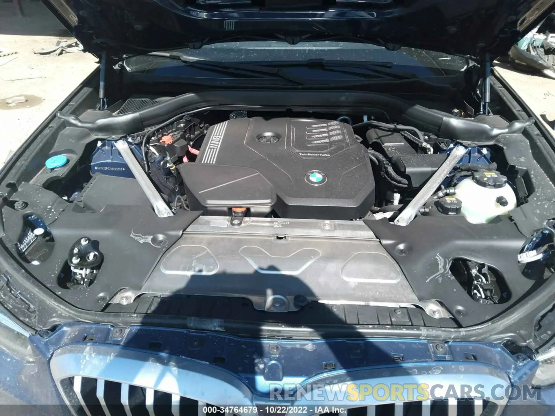 10 fotografías del automóvil dañado 5UX43DP02N9N29392 BMW X3 2022