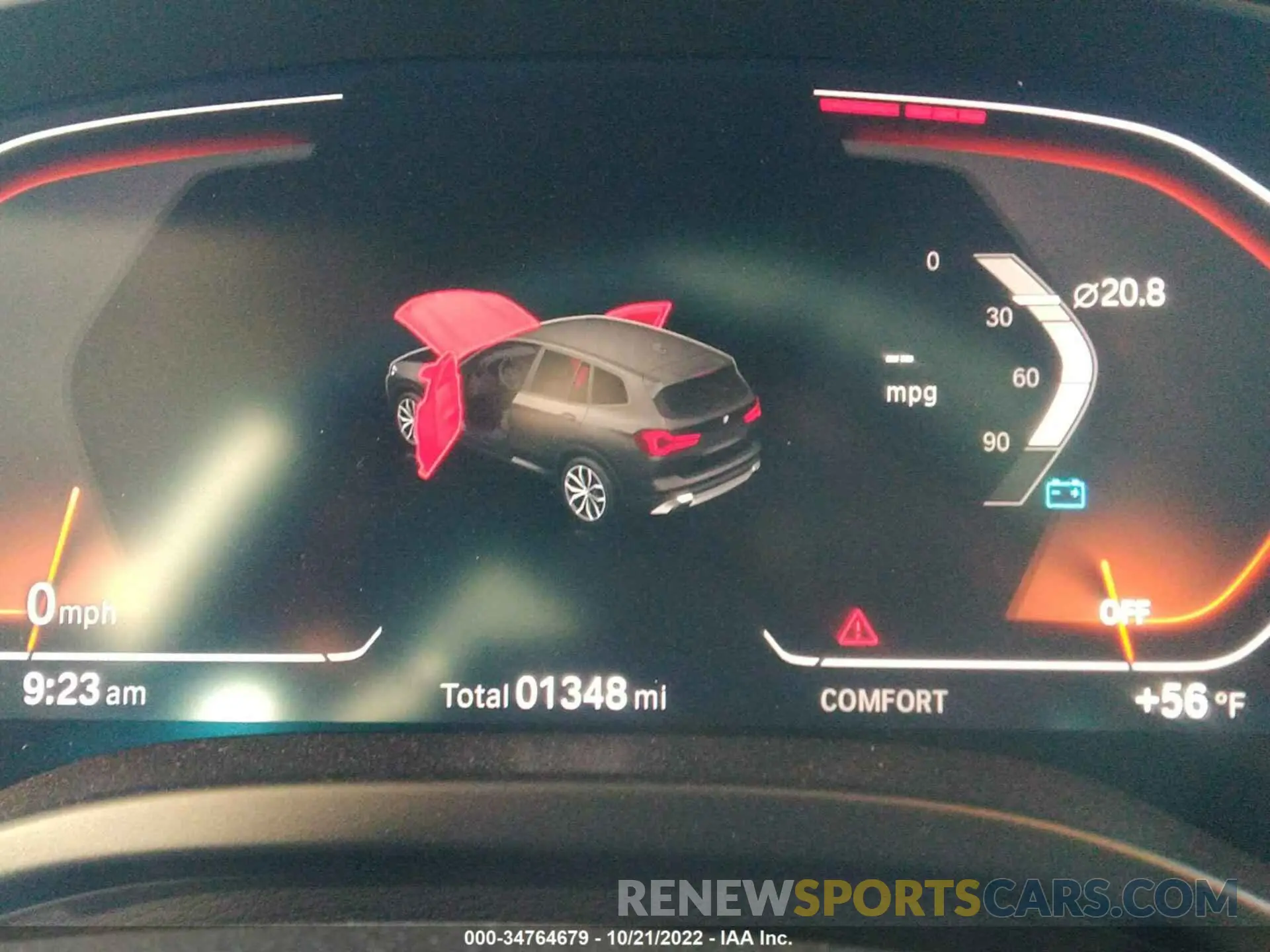 7 fotografías del automóvil dañado 5UX43DP02N9N29392 BMW X3 2022