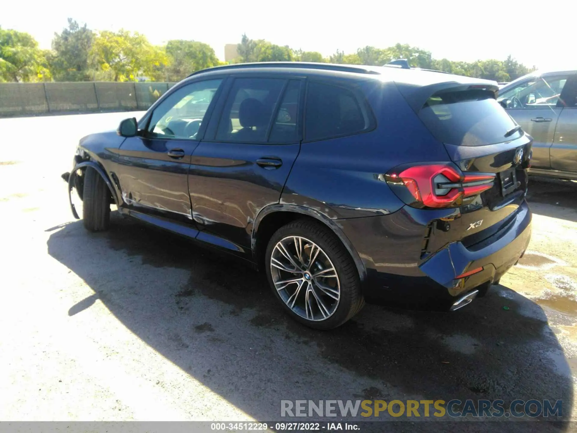 3 fotografías del automóvil dañado 5UX43DP05N9M20912 BMW X3 2022