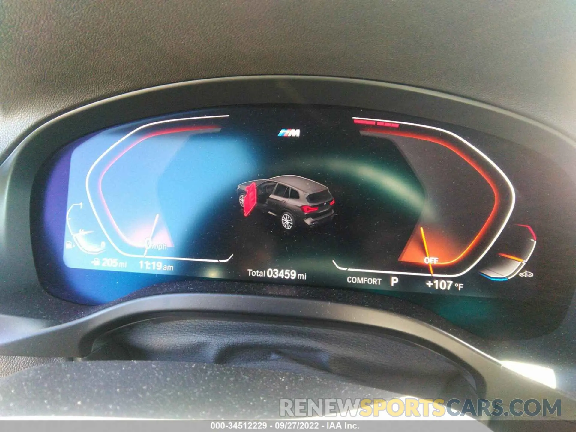 7 fotografías del automóvil dañado 5UX43DP05N9M20912 BMW X3 2022