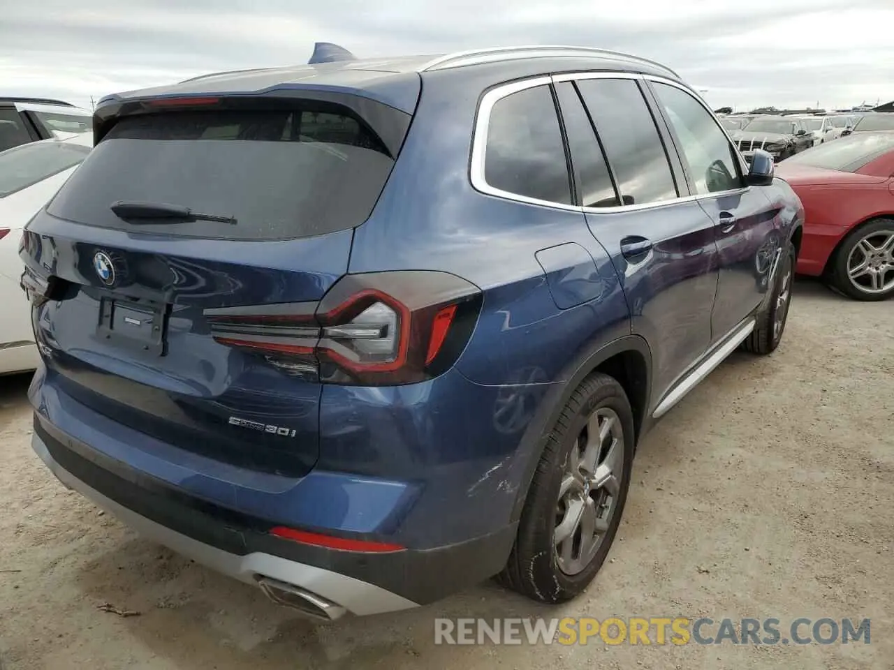 4 fotografías del automóvil dañado 5UX43DP06N9J67521 BMW X3 2022