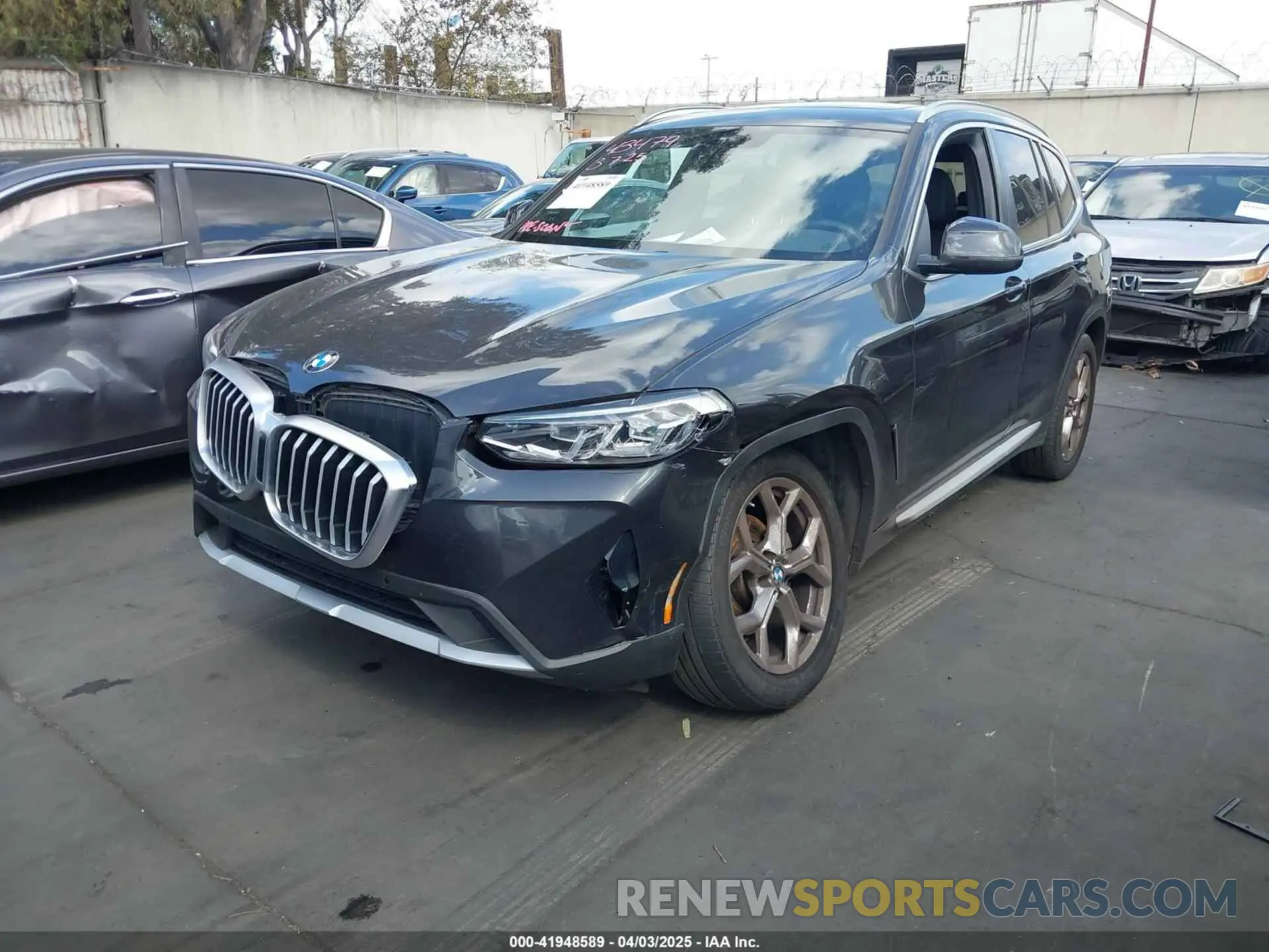 2 fotografías del automóvil dañado 5UX43DP06N9J82018 BMW X3 2022