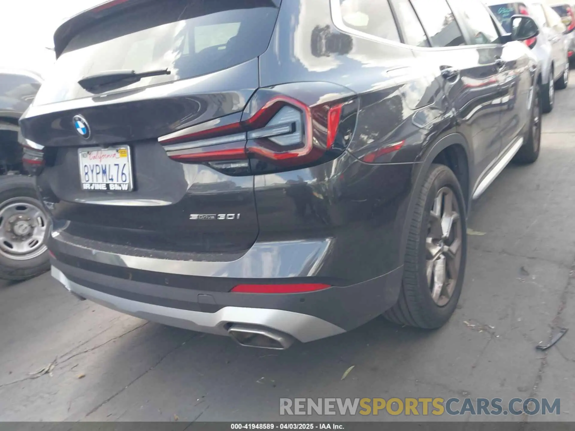 4 fotografías del automóvil dañado 5UX43DP06N9J82018 BMW X3 2022