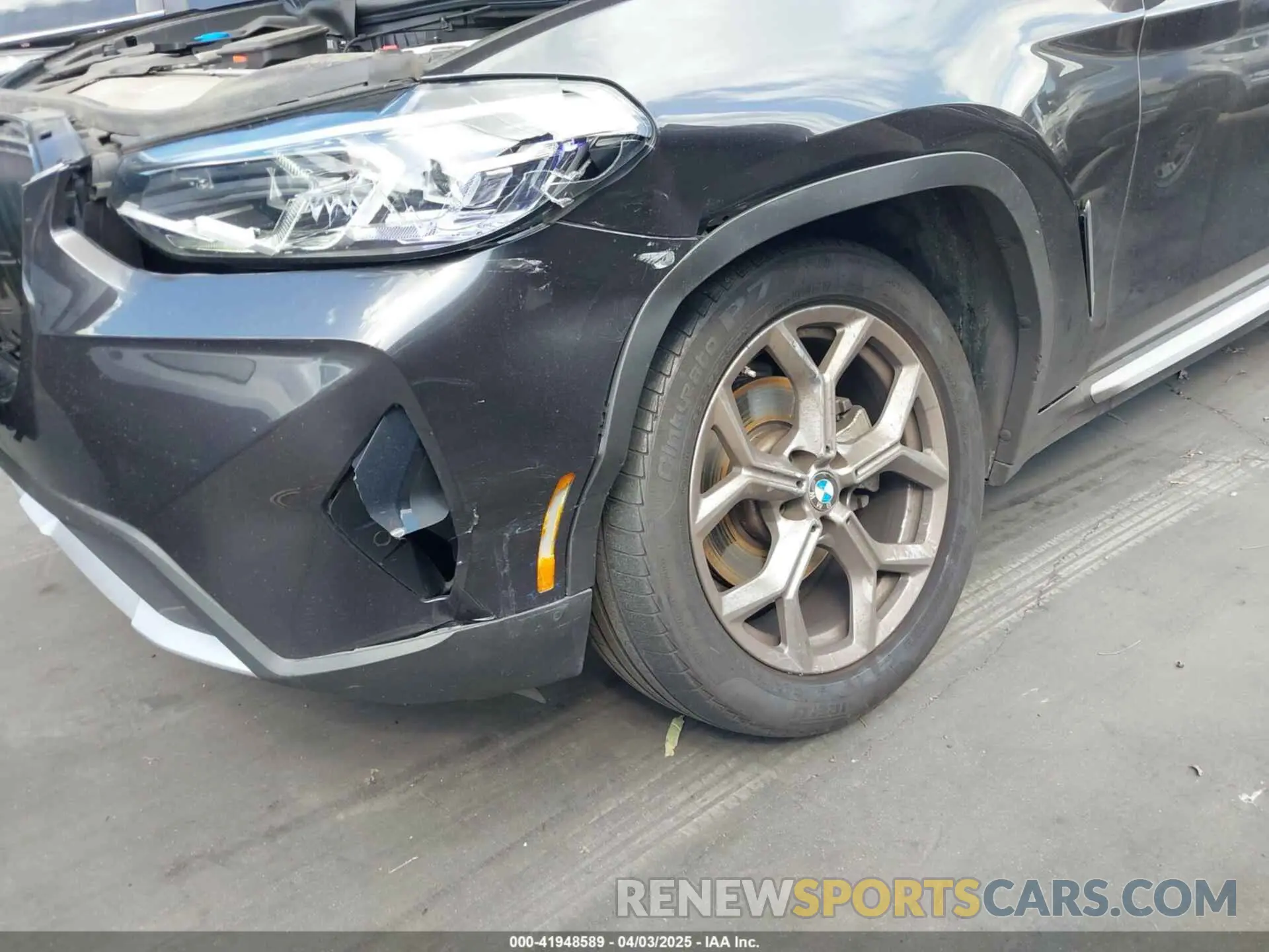 6 fotografías del automóvil dañado 5UX43DP06N9J82018 BMW X3 2022