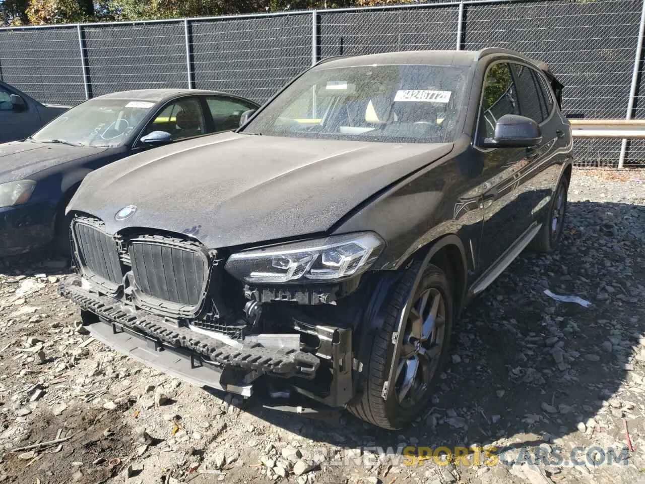 2 fotografías del automóvil dañado 5UX43DP06N9J82181 BMW X3 2022