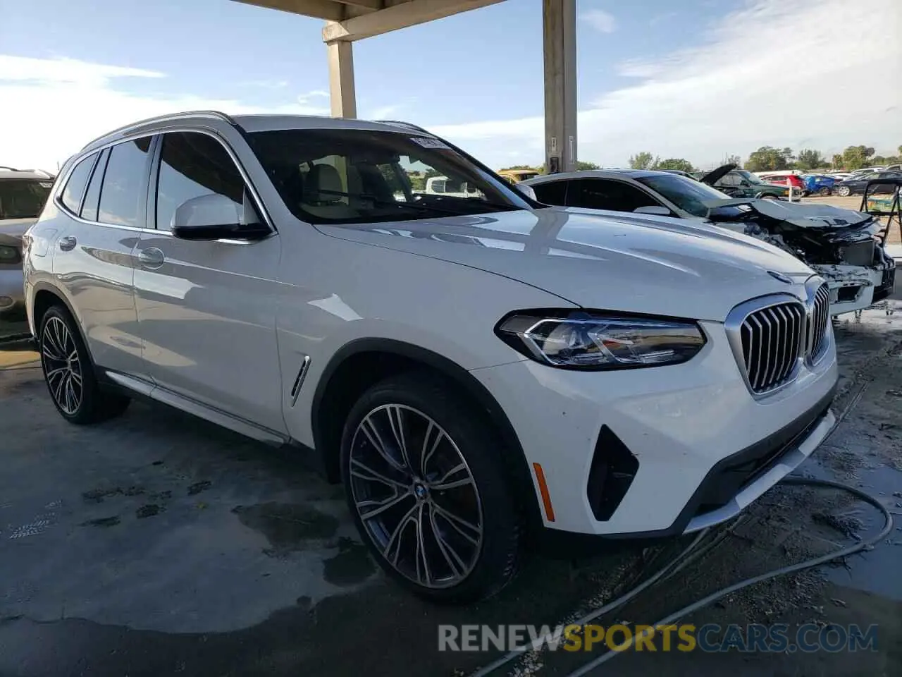 4 fotografías del automóvil dañado 5UX43DP06N9M83078 BMW X3 2022