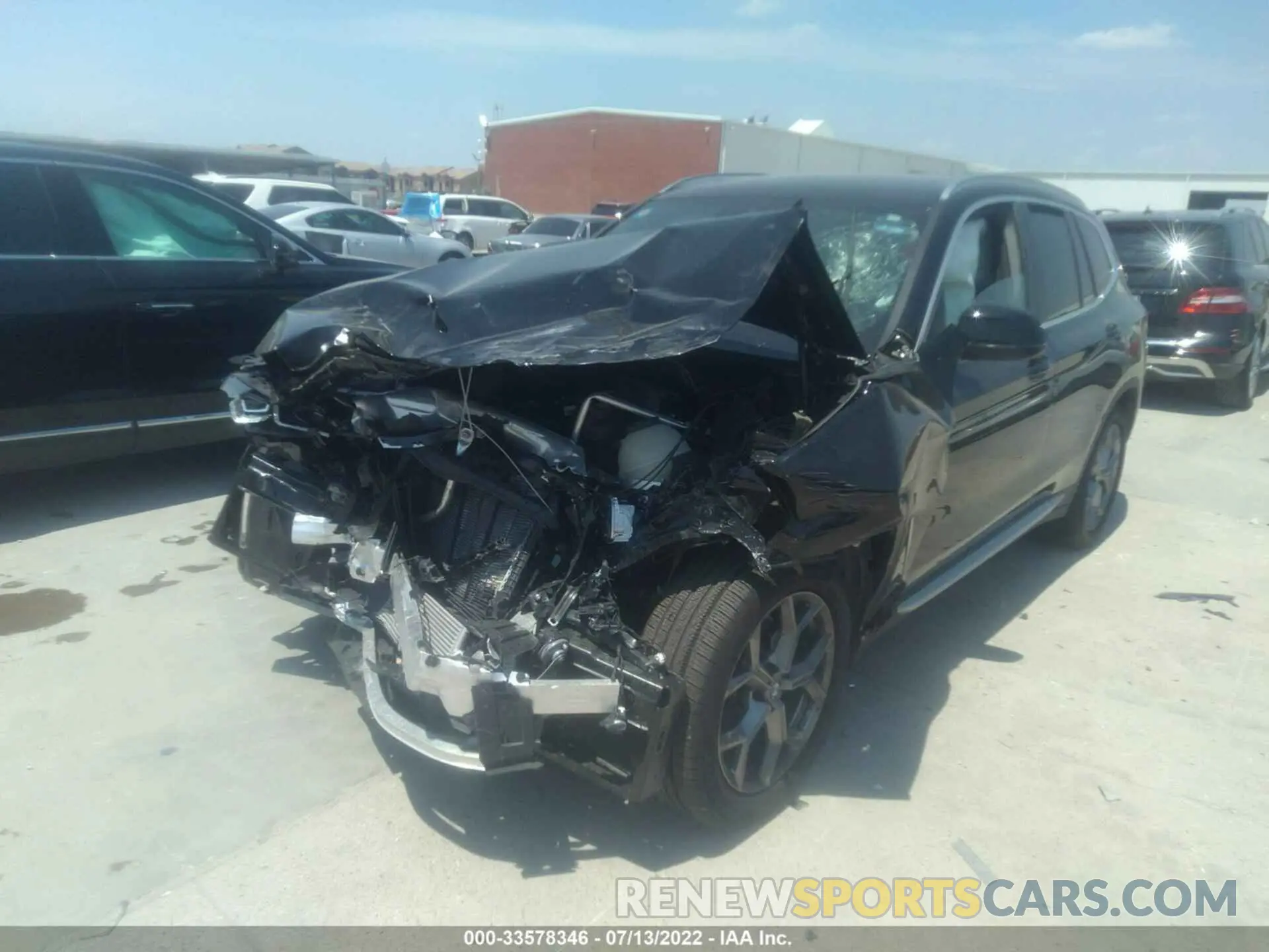 2 fotografías del automóvil dañado 5UX43DP07N9J50453 BMW X3 2022