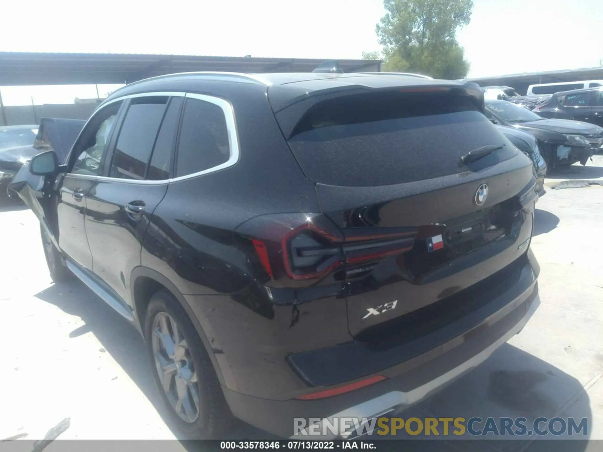 3 fotografías del automóvil dañado 5UX43DP07N9J50453 BMW X3 2022