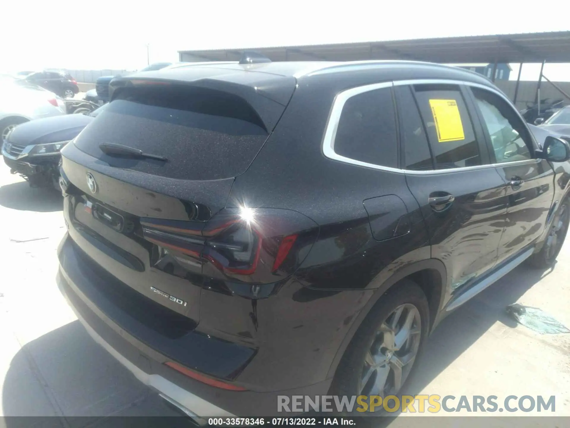 4 fotografías del automóvil dañado 5UX43DP07N9J50453 BMW X3 2022
