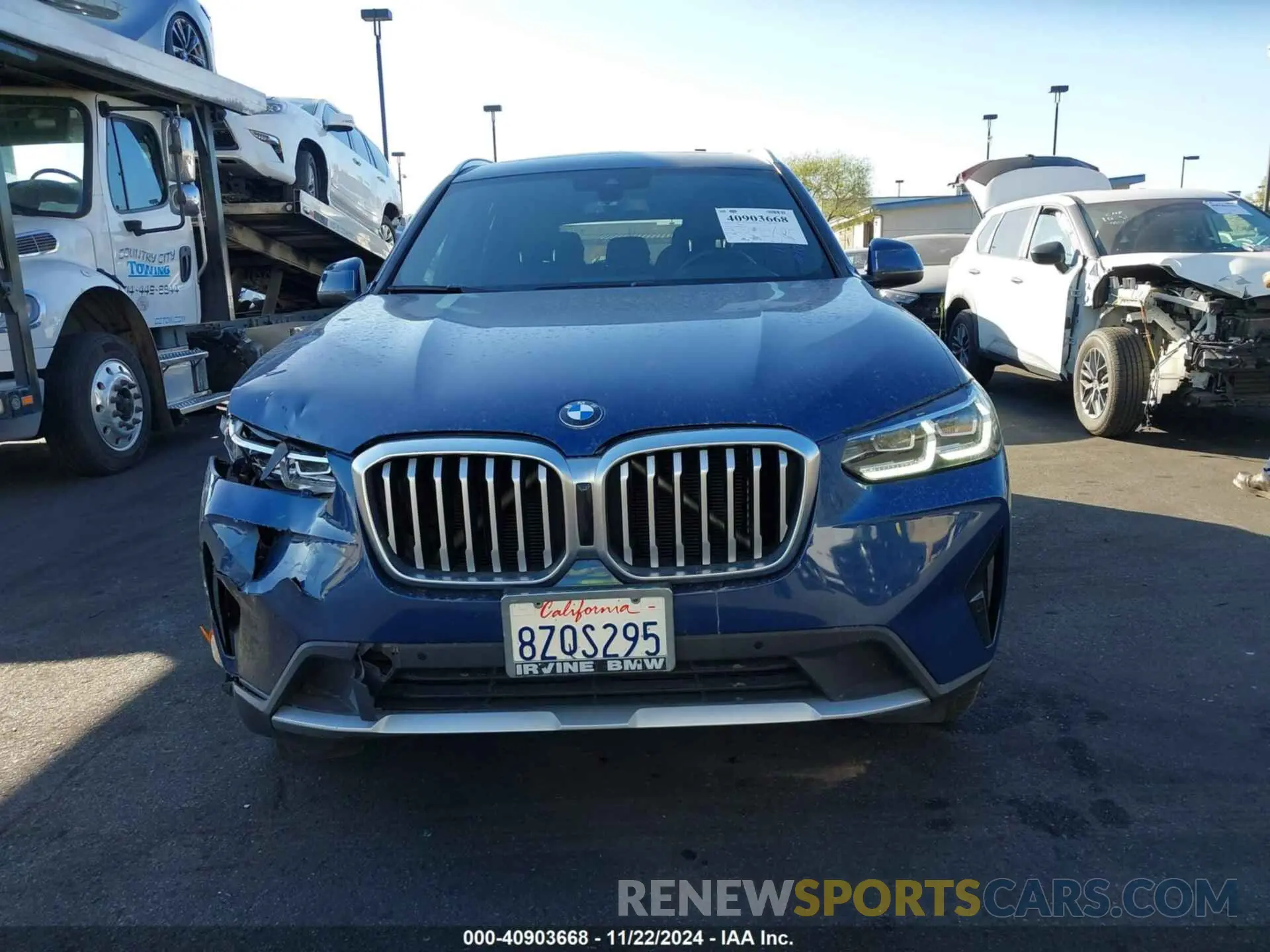 12 fotografías del automóvil dañado 5UX43DP07N9K61178 BMW X3 2022