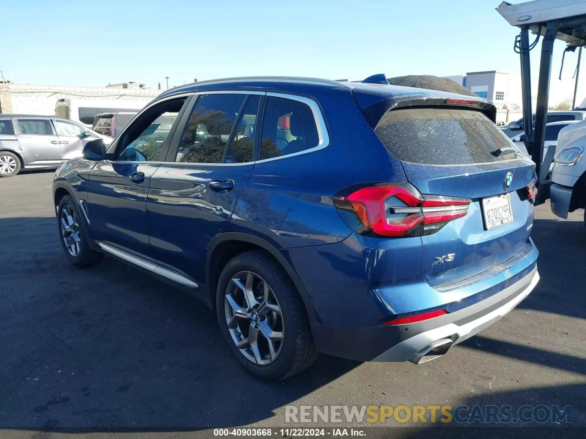 3 fotografías del automóvil dañado 5UX43DP07N9K61178 BMW X3 2022