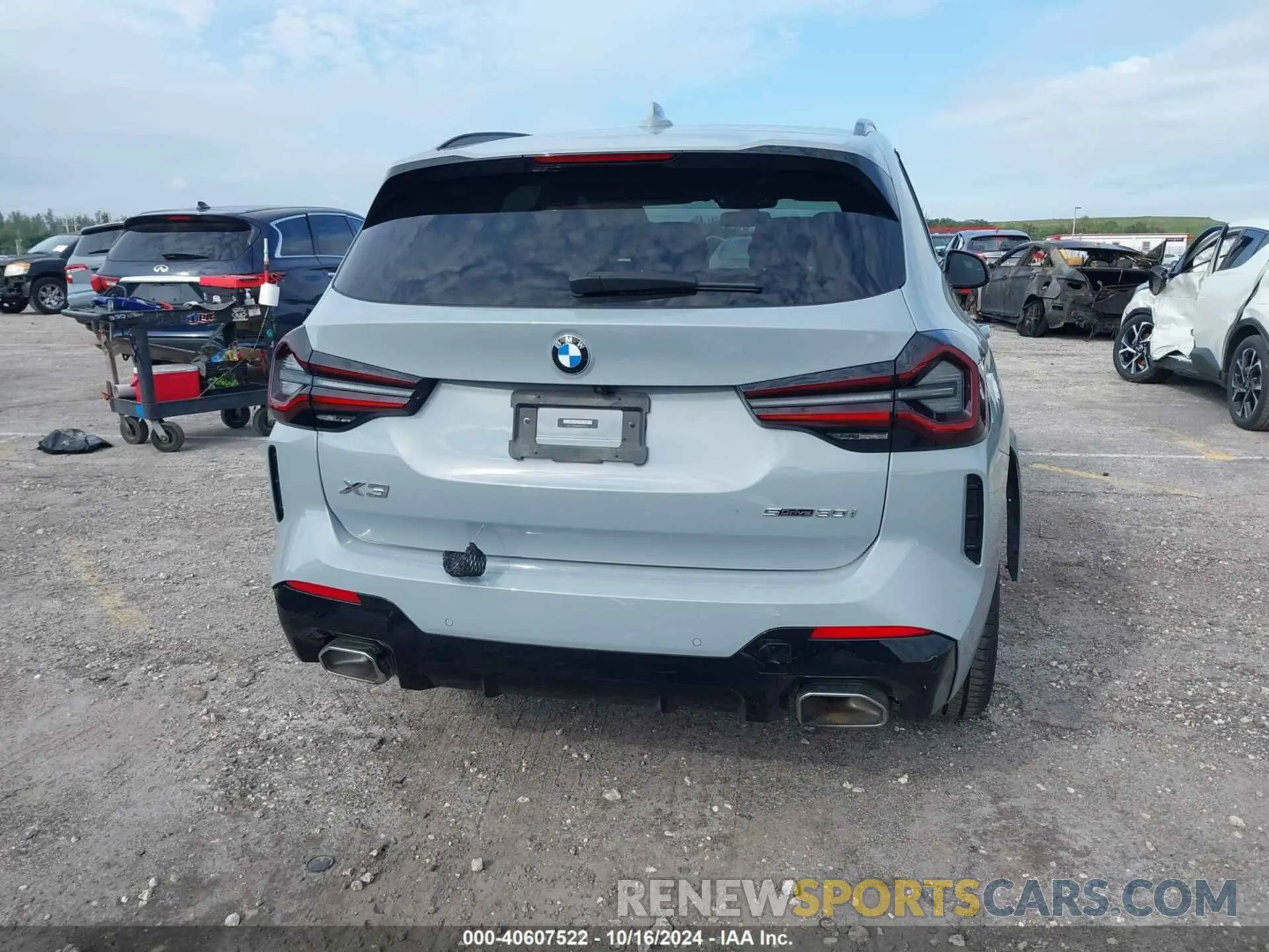 17 fotografías del automóvil dañado 5UX43DP08N9M11752 BMW X3 2022