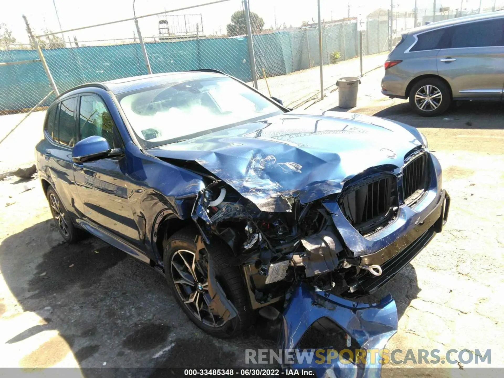 1 fotografías del automóvil dañado 5UX43DP08N9M29121 BMW X3 2022