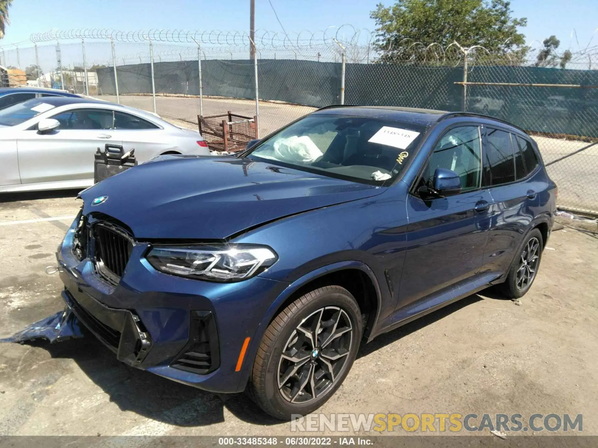 2 fotografías del automóvil dañado 5UX43DP08N9M29121 BMW X3 2022