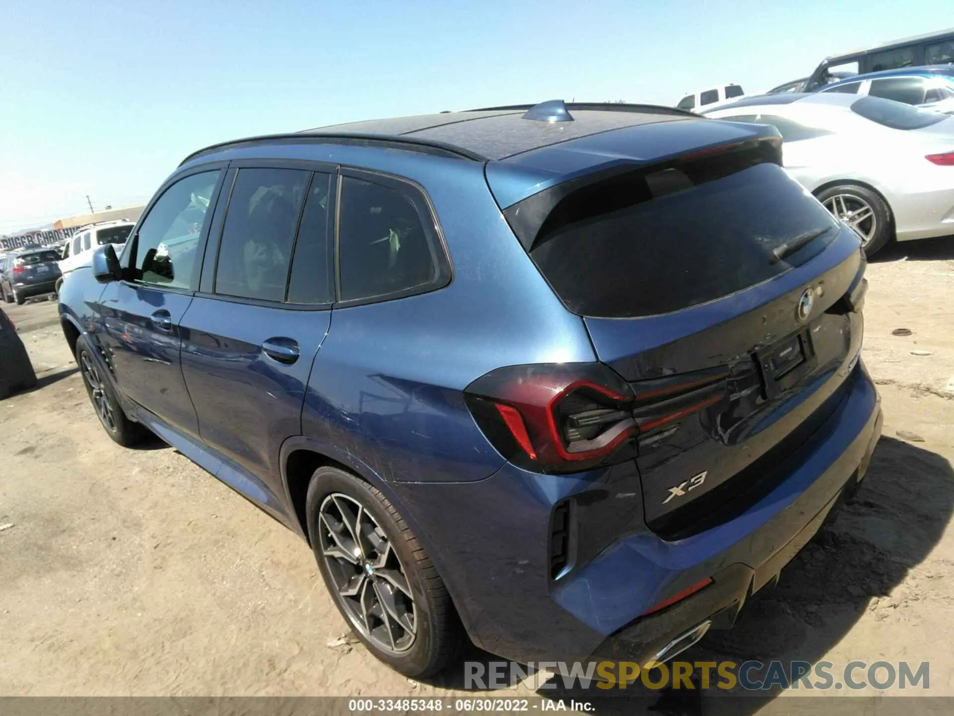 3 fotografías del automóvil dañado 5UX43DP08N9M29121 BMW X3 2022