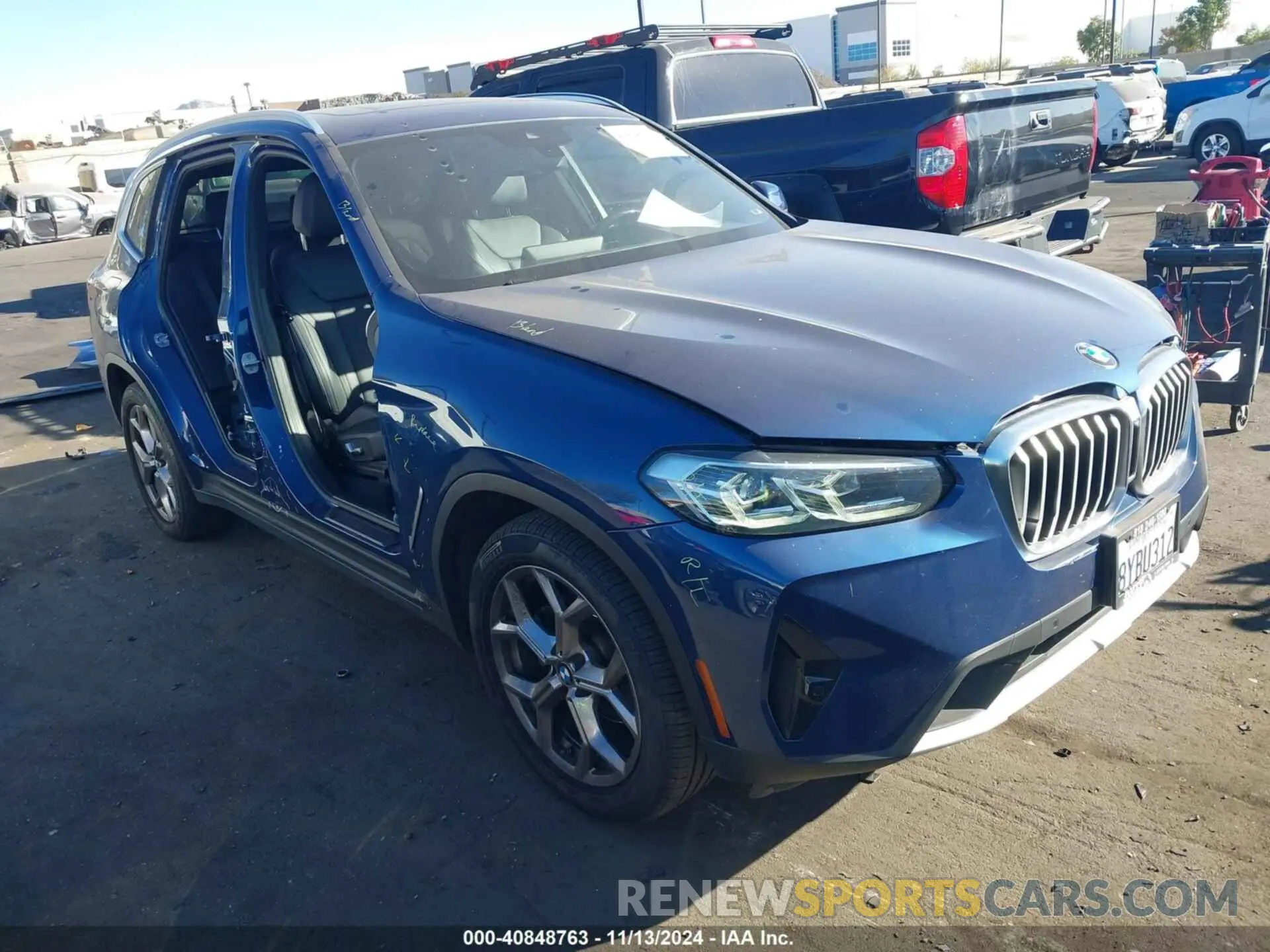 1 fotografías del automóvil dañado 5UX43DP0XN9J17799 BMW X3 2022