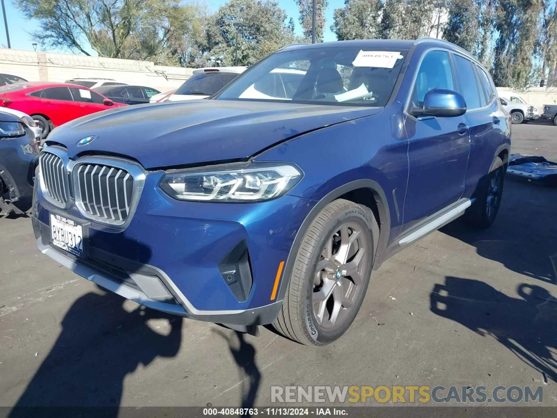 2 fotografías del automóvil dañado 5UX43DP0XN9J17799 BMW X3 2022