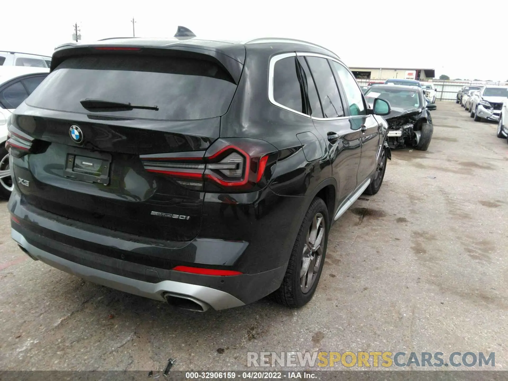 4 fotografías del automóvil dañado 5UX43DP0XN9K71509 BMW X3 2022