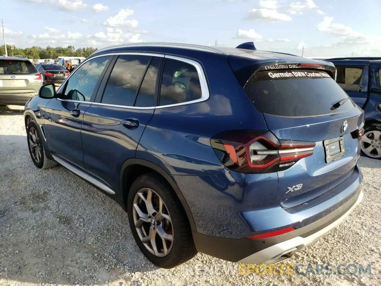 2 fotografías del automóvil dañado 5UX43DP0XN9L10146 BMW X3 2022