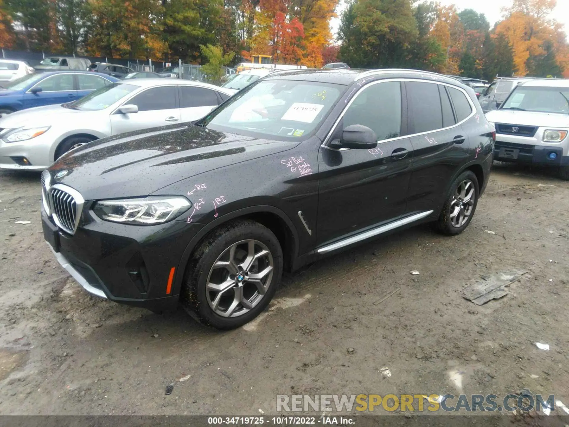 2 fotografías del automóvil dañado 5UX53DP00N9J42070 BMW X3 2022