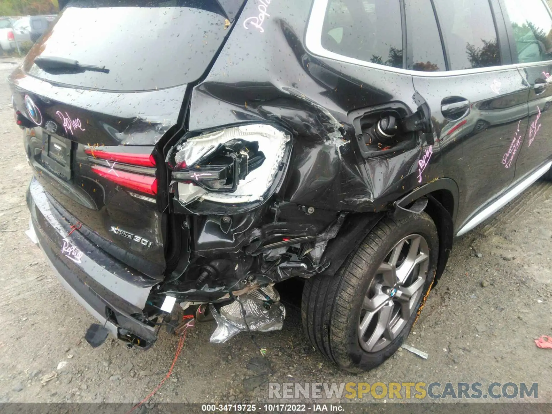 6 fotografías del automóvil dañado 5UX53DP00N9J42070 BMW X3 2022