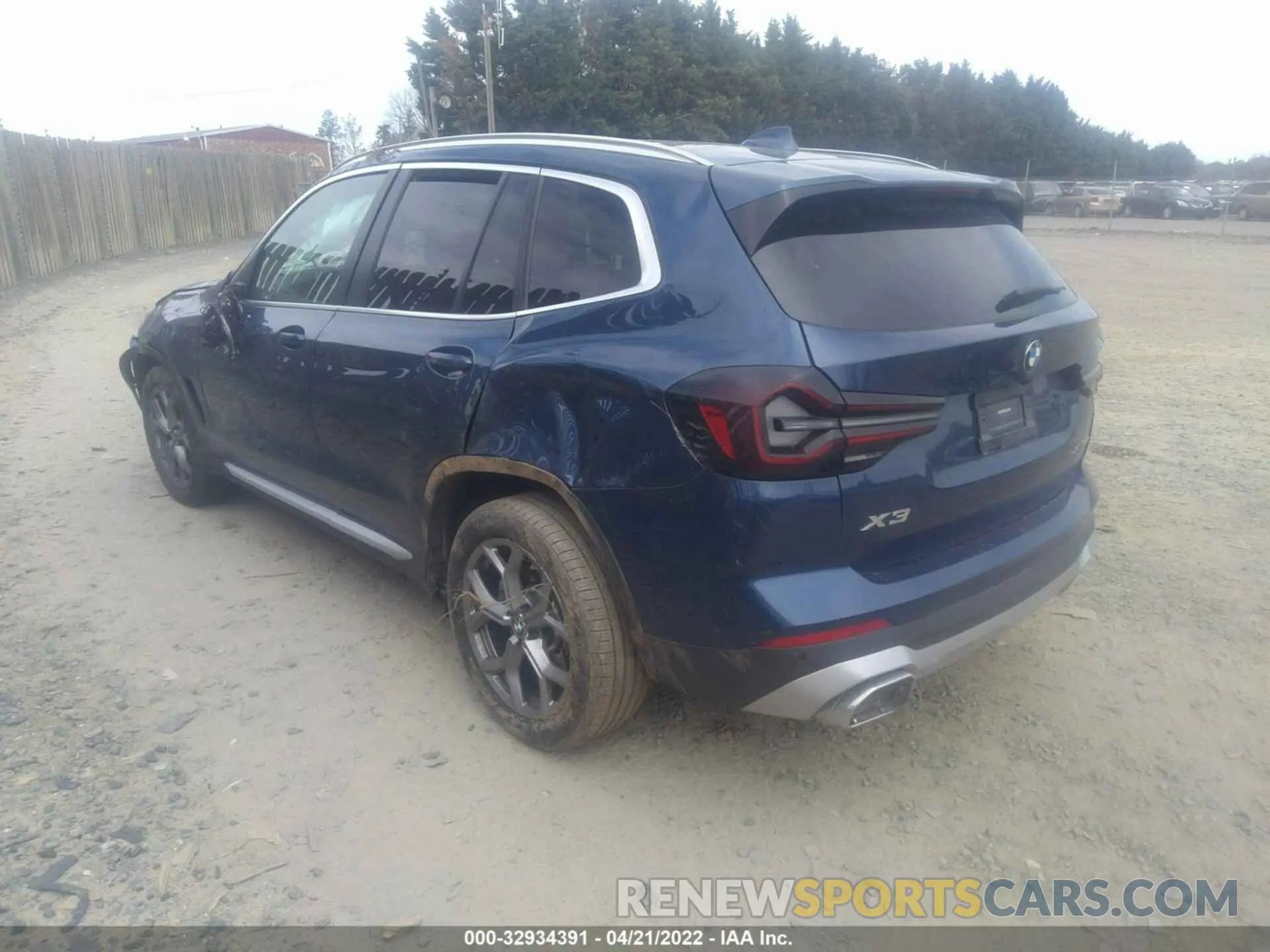 3 fotografías del automóvil dañado 5UX53DP02N9K05816 BMW X3 2022