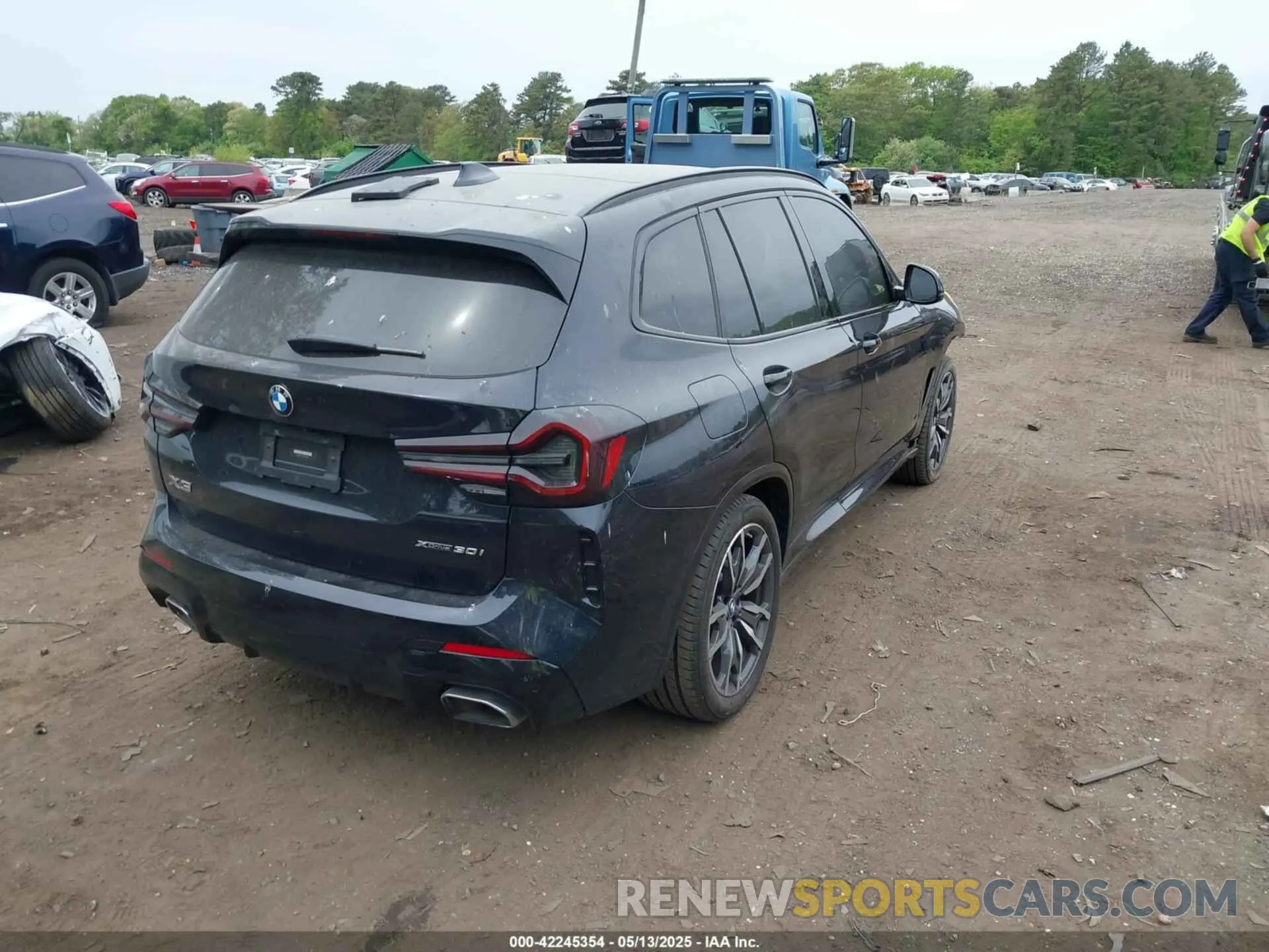 4 fotografías del automóvil dañado 5UX53DP03N9K52014 BMW X3 2022