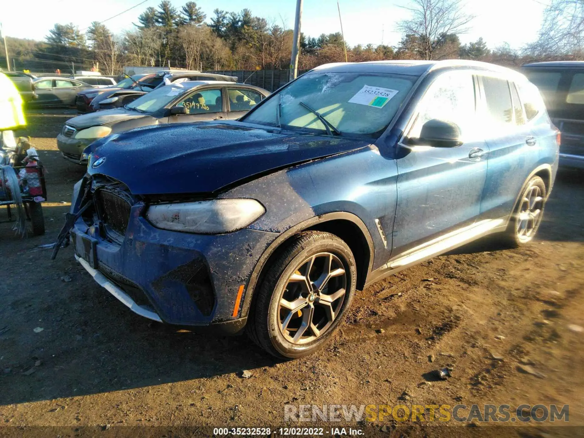 2 fotografías del automóvil dañado 5UX53DP03N9L33613 BMW X3 2022