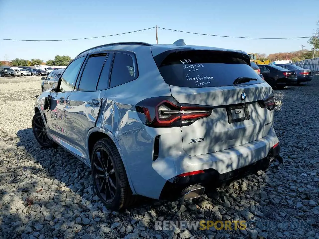 3 fotografías del automóvil dañado 5UX53DP04N9L27531 BMW X3 2022