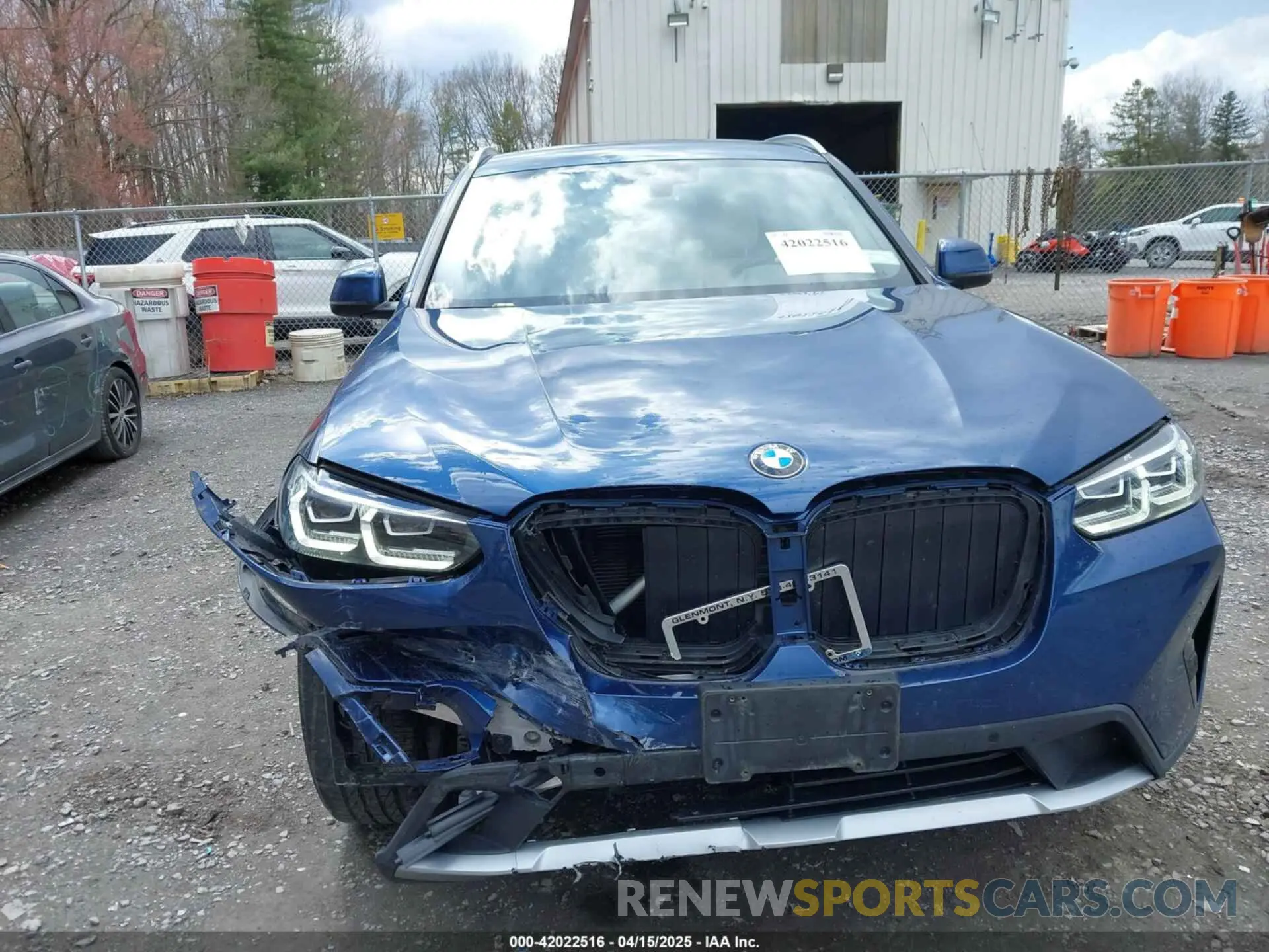 6 fotografías del automóvil dañado 5UX53DP04N9M16967 BMW X3 2022