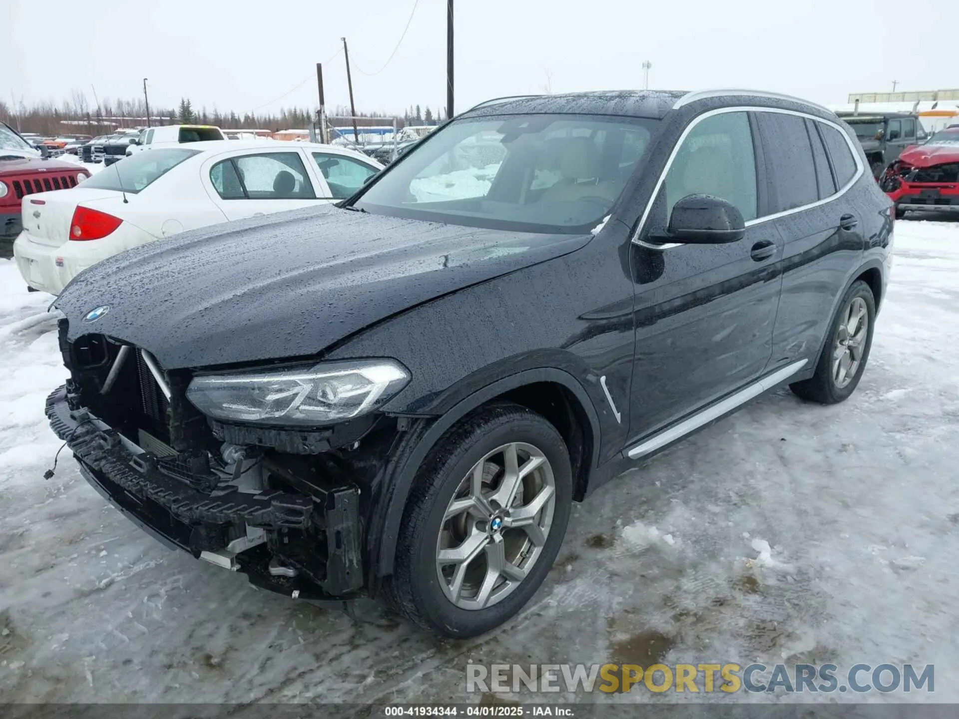2 fotografías del automóvil dañado 5UX53DP04N9M93225 BMW X3 2022
